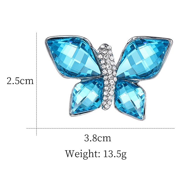 Ghim Cài Áo Hình Bướm Đính Đá Pha Lê Phong Cách Mới 2022