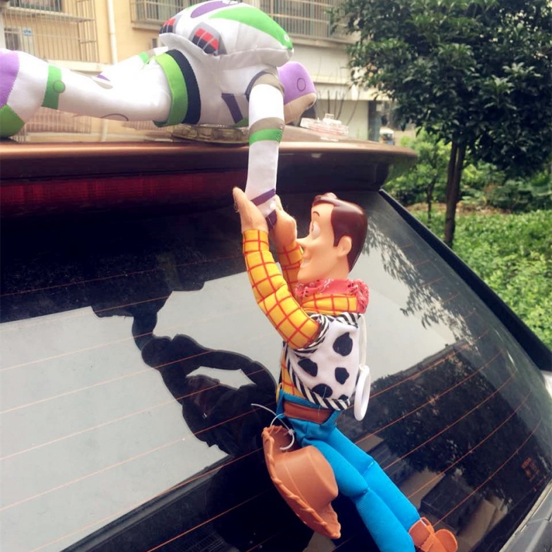Toy Story Sherif Woody Buzz Lightyear Car Dolls Plush Toys Outside Hang Toy Cute Auto Accessories Car Decoration