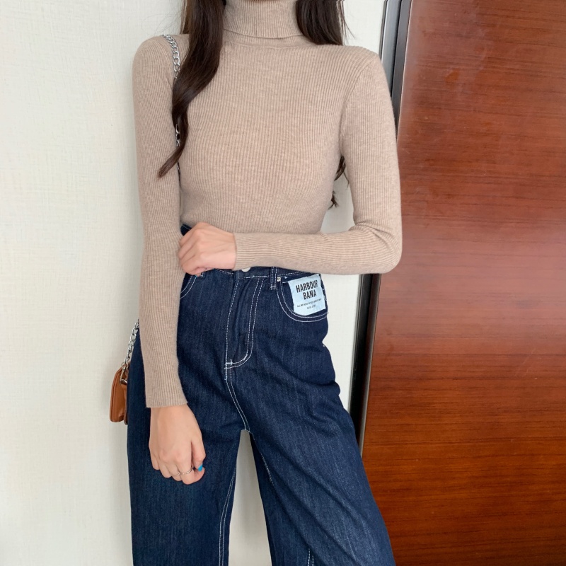 Áo len CỔ LỌ cao 15 phân DÀI TAY KIỂU ÔM BODY