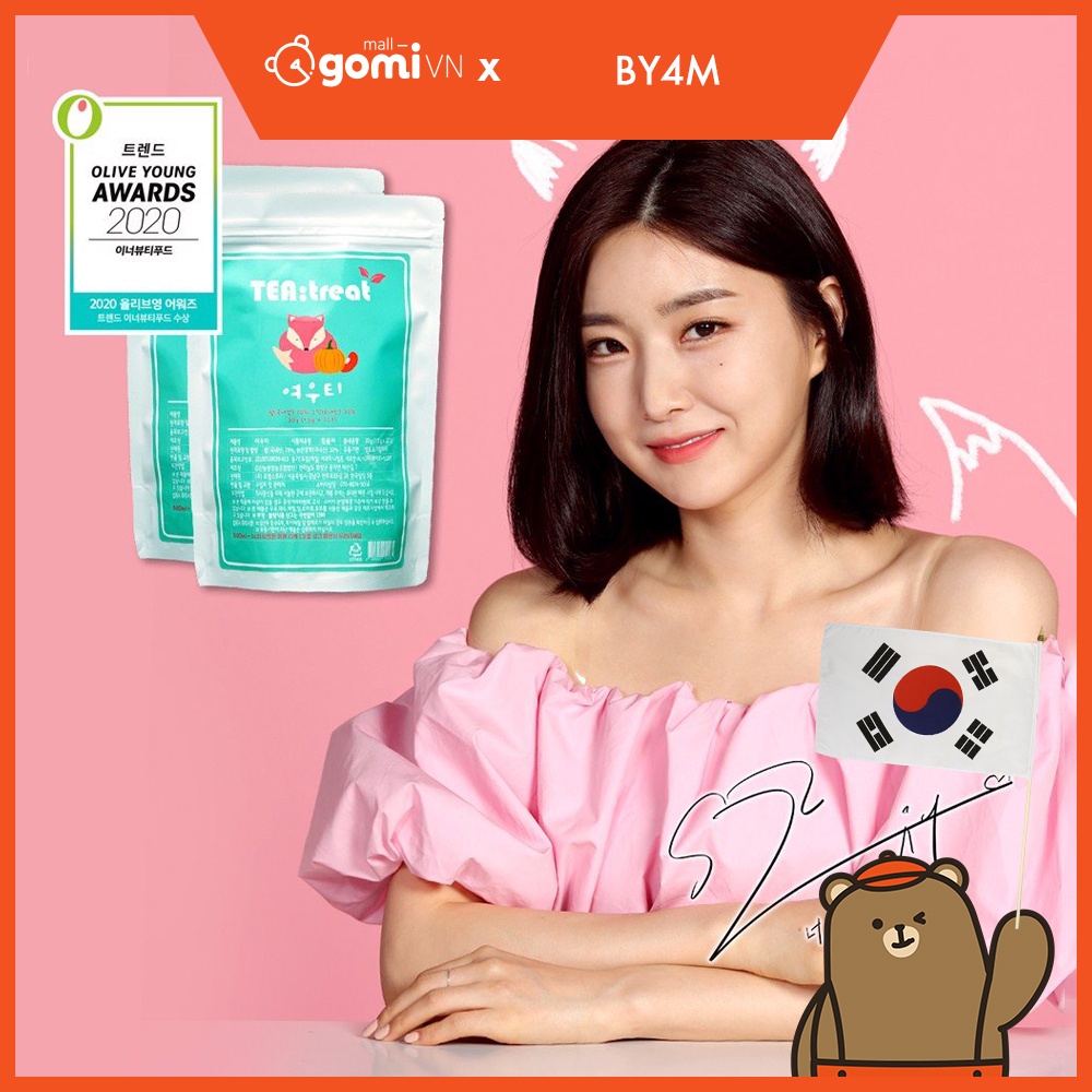 Trà Túi Lọc Đậu Đỏ Bí Ngô BY4M TeaTreat Yeowoo Tea (Bịch 20 túi) GomiMall