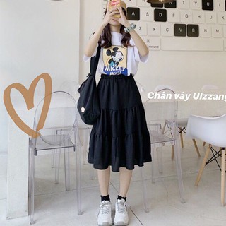 Chân Váy Vintage Nữ 💐 Váy Voan Nữ Dáng Dài 2 Lớp Siêu Xinh 2 màu 💐 / Ảnh thật