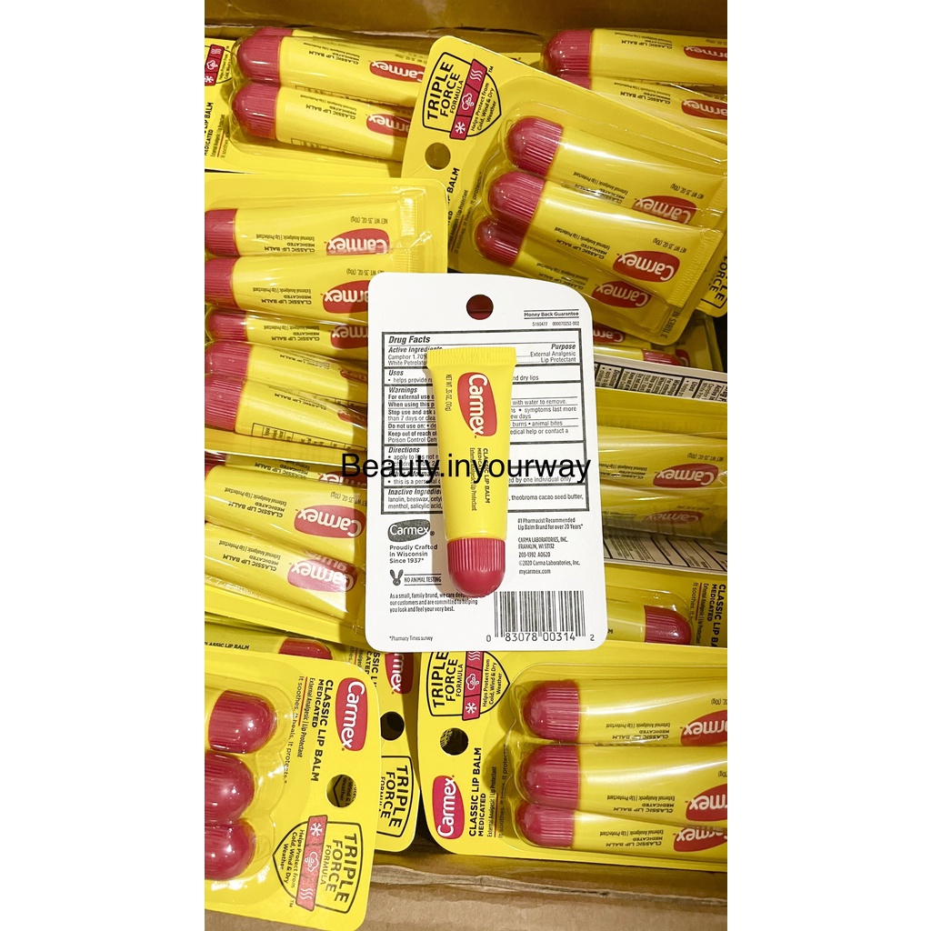 [CARMEX] Son dưỡng môi khô nứt nẻ Carmex Medicated Classic Lip Balm - Xuất xứ USA