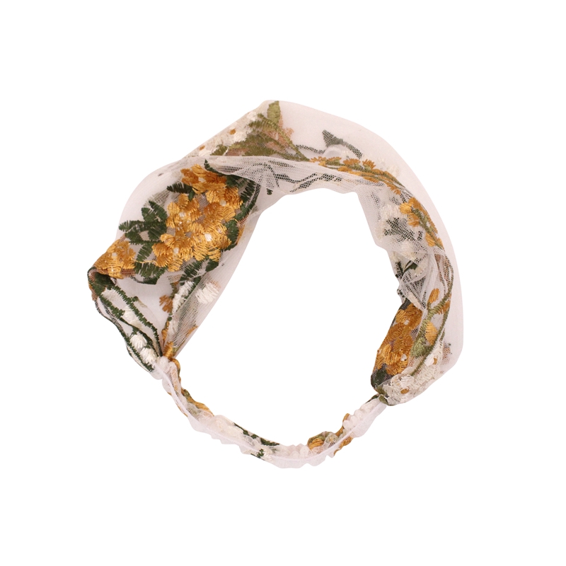 Tinh tế ren thêu hoa băng tóc headband băng tóc phụ kiện tóc mũ d06401