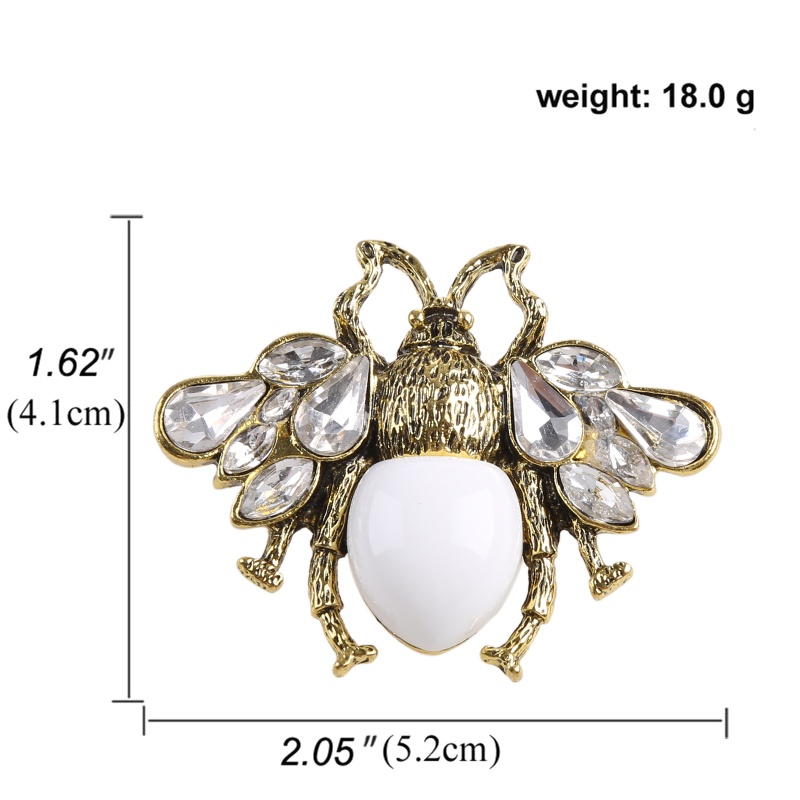 Ghim Cài Áo Hình Con Ong Đính Ngọc Trai Nhân Tạo Thời Trang