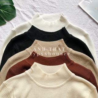 Áo len nữ cổ cao 3 phân [Ảnh Thật]