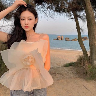 Áo Quây Tơ Voan Đính Hoa Lụa Xếp Tầng Siêu Xịn Xò (ẢNH THẬT Ở CUỐI)