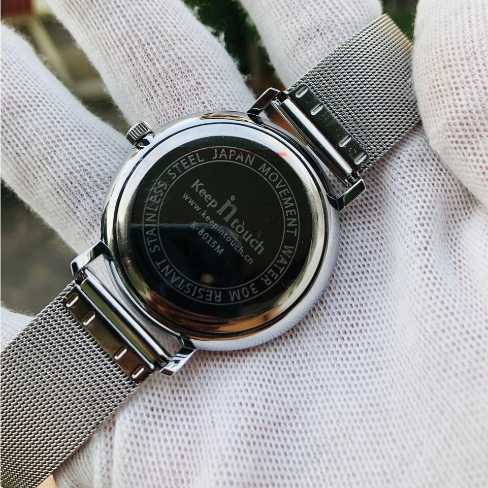 ĐỒNG HỒ NAM DÂY LƯỚI CAO CẤP THƯƠNG HIỆU KEEPNTOUCH (TẶNG KÈM HỘP , PIN DỰ PHÒNG VÀ PHỤ KIỆN THÂU DÂY) | BigBuy360 - bigbuy360.vn