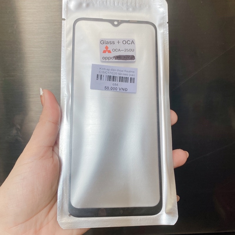 Kính ép liền keo Realme C12/ C11 /C15 / A15 /A15S