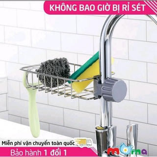 Khay inox gắn vòi rửa chén