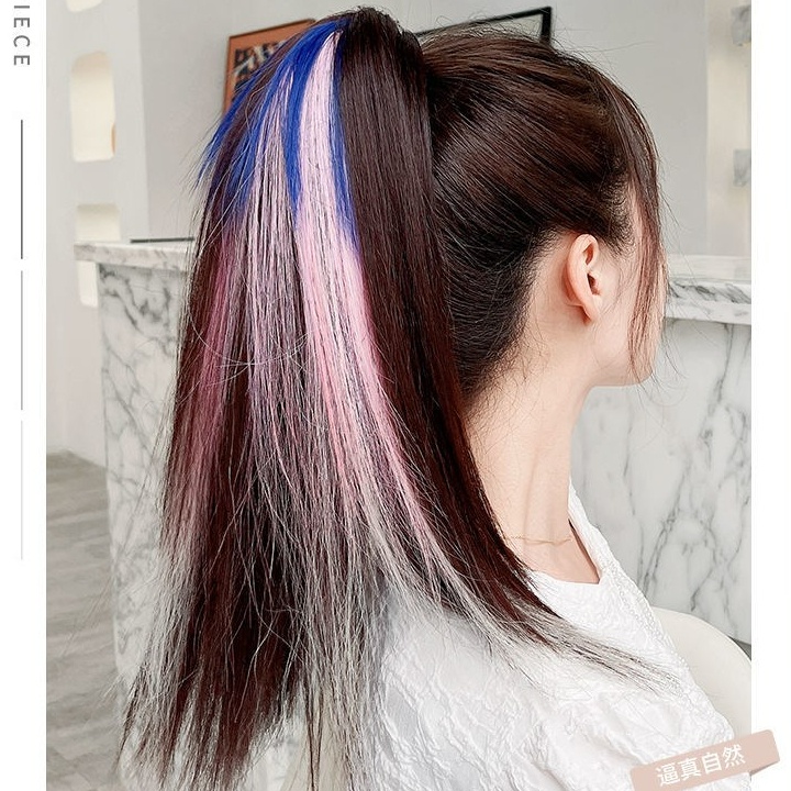 Tóc Giả Đuôi Ngựa Thẳng Dài Nhiều Màu Sắc Thời Trang Dành Cho Nữ