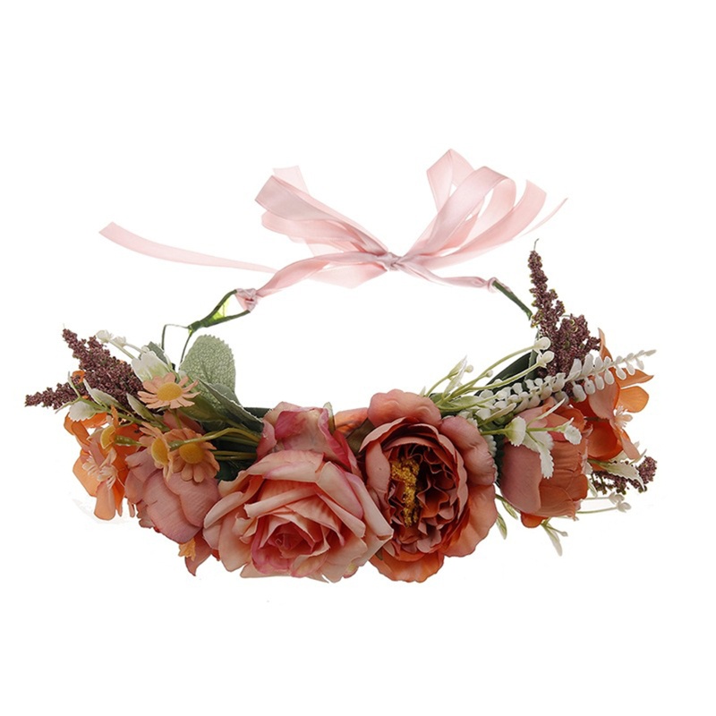Vòng Hoa Đội Đầu Phong Cách Bohemian Dành Cho Cô Dâu