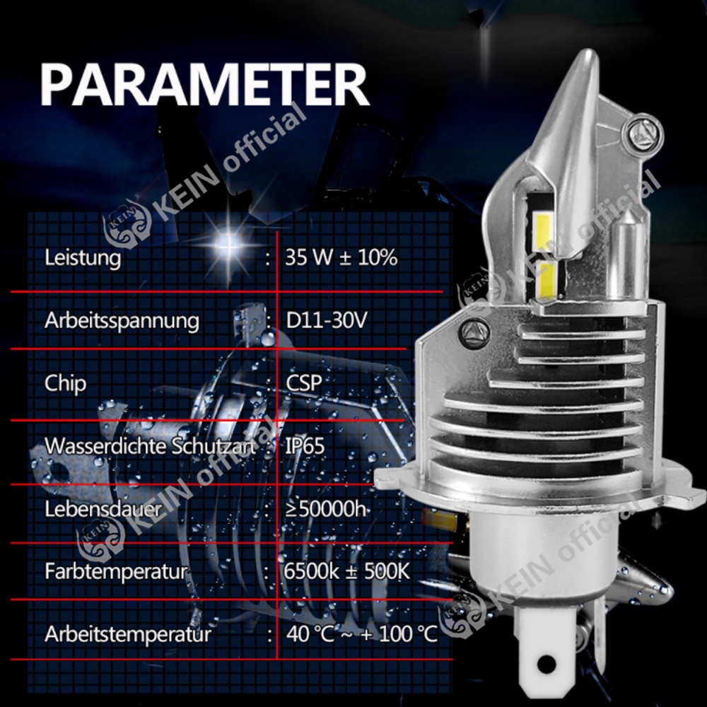 Bóng đèn pha H4 Led H4 16000lm 6500k 100w 12v cho xe hơi