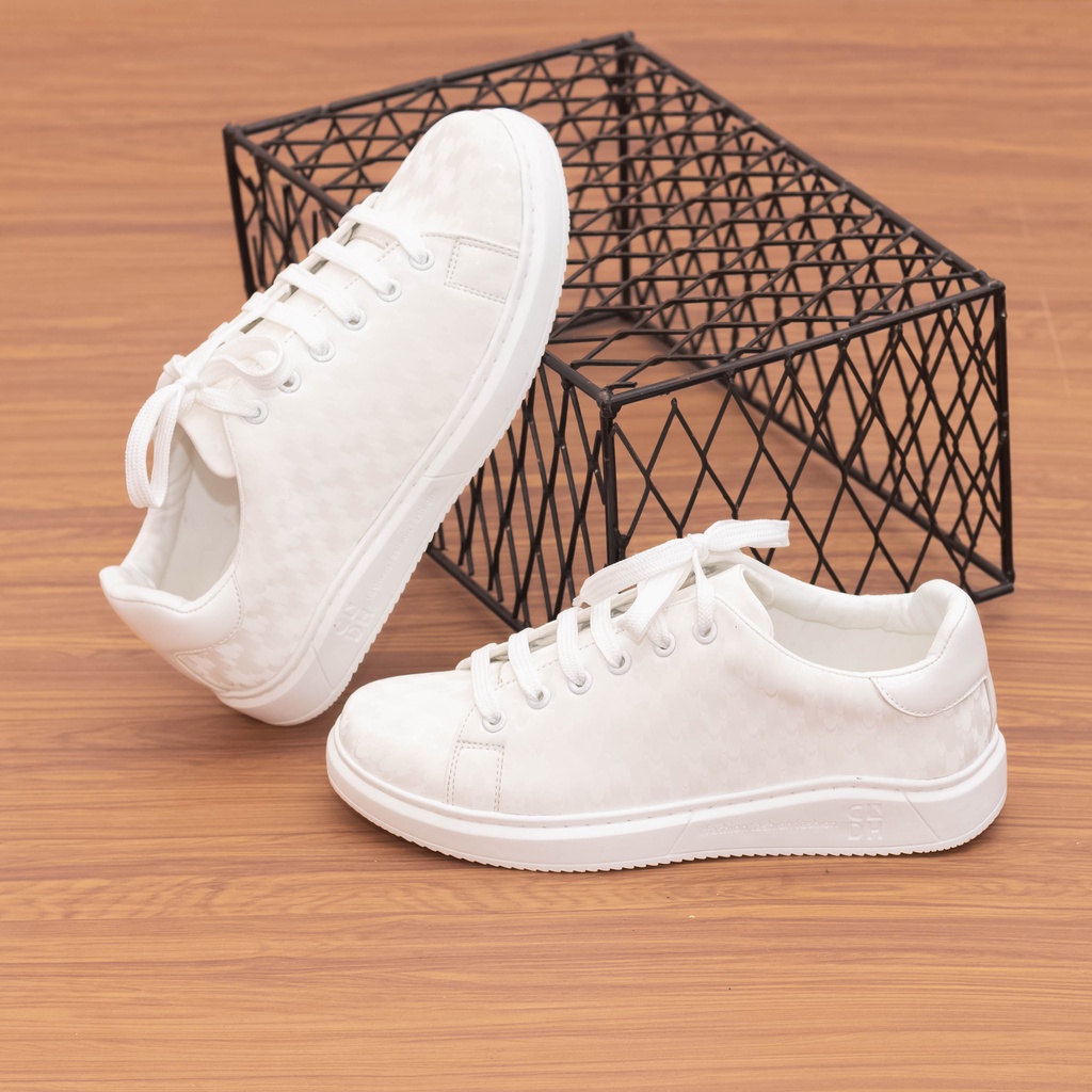 {5 NGÀY GIẢM SỐC} Giầy sneaker da 3D Đen, Trắng phong cách Hàn Quốc ✅  ( FREESHIP ĐƠN 99K )