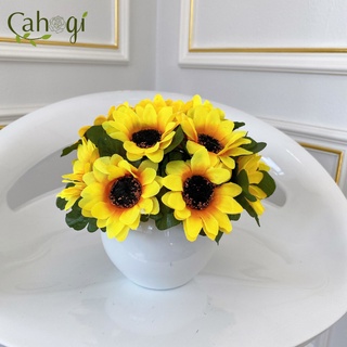 Chậu hoa hướng dương tròn cắm sẵn