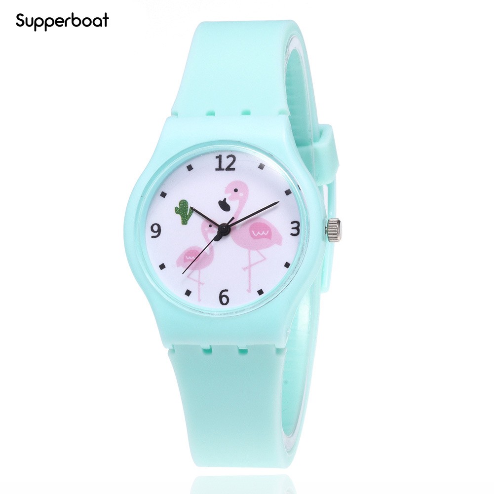 Đồng hồ mặt hiển thị hình chim hồng hạc dành cho nữ | BigBuy360 - bigbuy360.vn