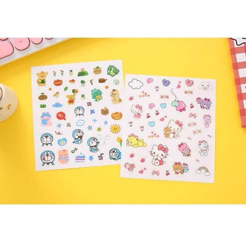 🌻STICKER DÁN HELLO KITTY DORAEMON GẤU DÂU LOTSO🎀