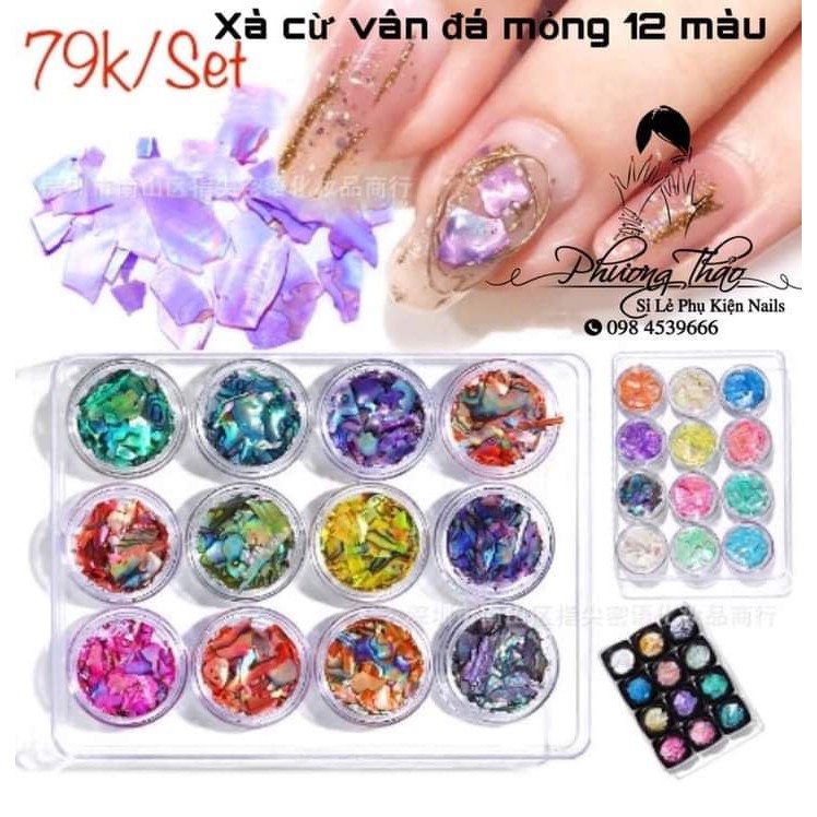 Xà cừ nail , xà cừ vân đá đính móng