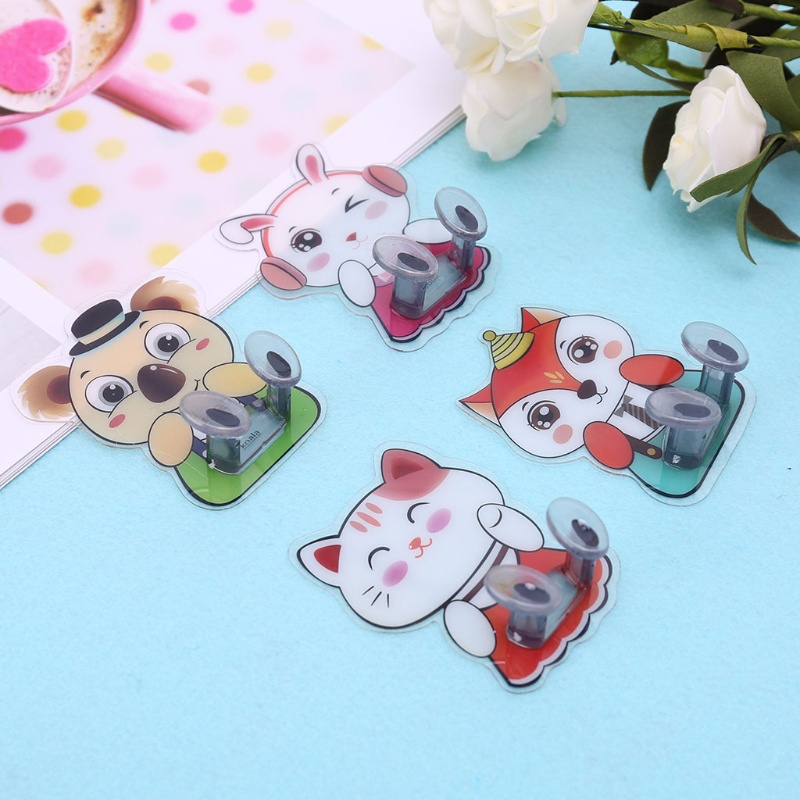 Móc Treo Phích Cắm Dán Tường Đa Năng Hình Hoạt Hình