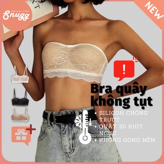 Áo ngực ren bandeau 3D cup - tặng kèm dây trong-Snugg SNU1948