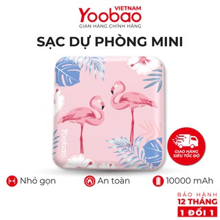 Sạc dự phòng mini dễ thương 10000mAh Yoobao M4 mini - Sạc đồng thời 2 cổng - Bảo hành 12 tháng