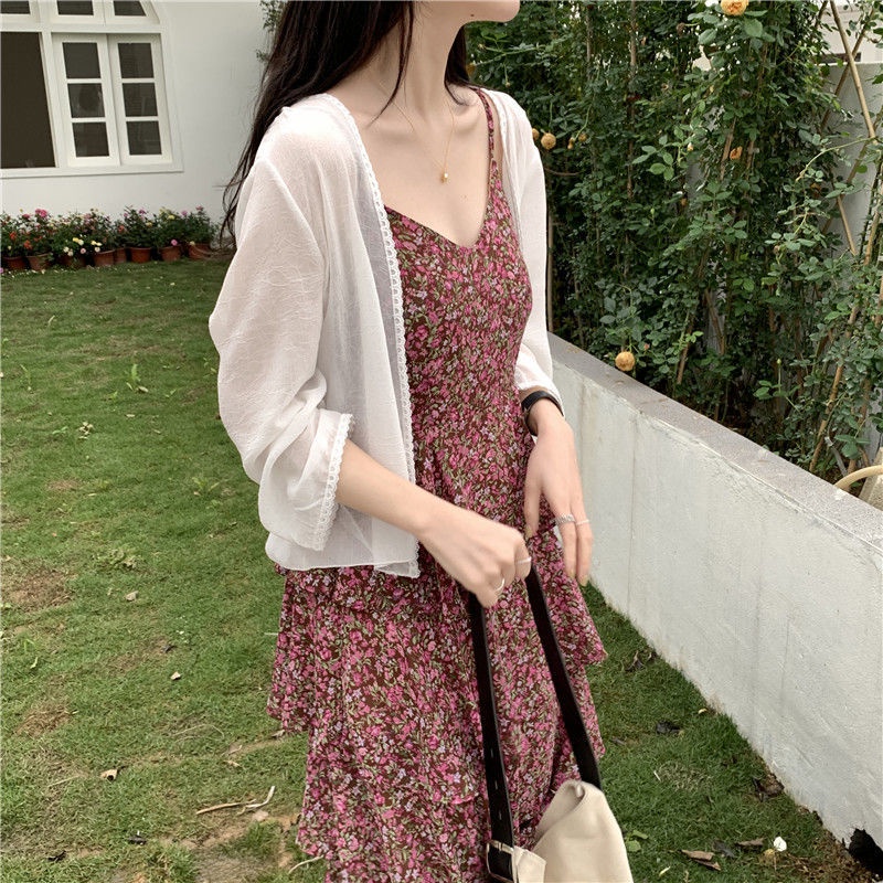 Áo Khoác Voan Phối Ren Thời Trang Dành Cho Nữ