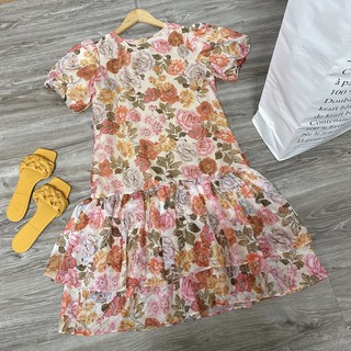 Váy hoa voan lụa