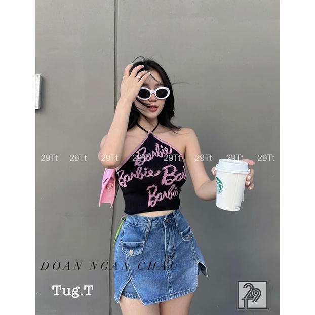 QUẦN GIẢ VÁY JEANS CHỮ XẺ ĐÙI TÚI NẮP MS24188