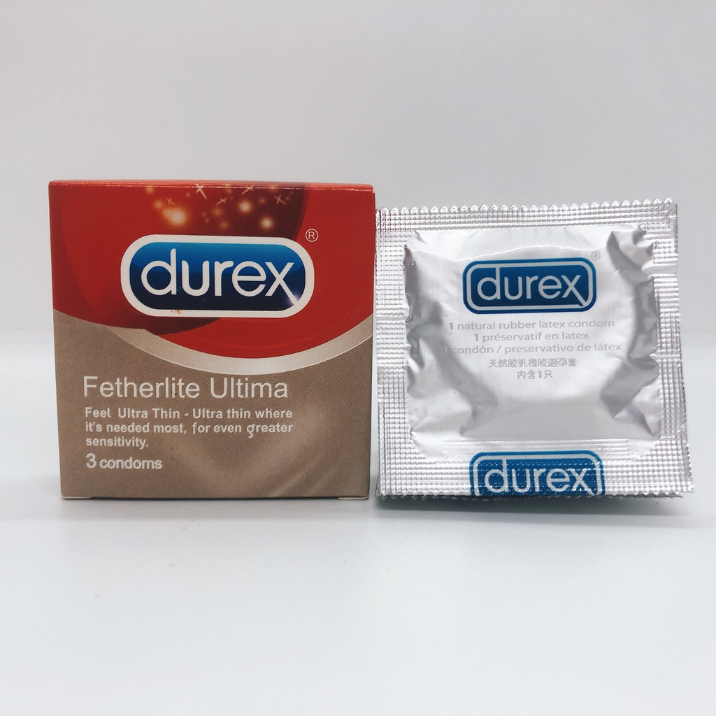 Bao cao su durex / bao cao su siêu mỏng, kéo dài - bcs lẻ, hộp 3 bao