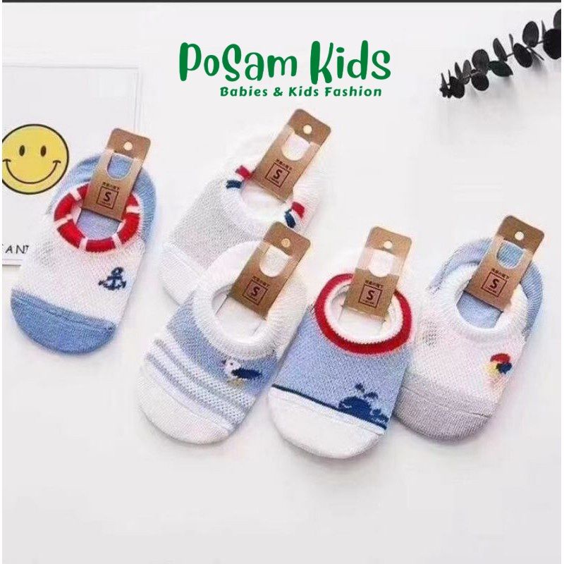 Set 5 đôi tất lưới điều hòa, chống muỗi cho bé trai bé gái từ 0-6 tuổi - PoSam Kids