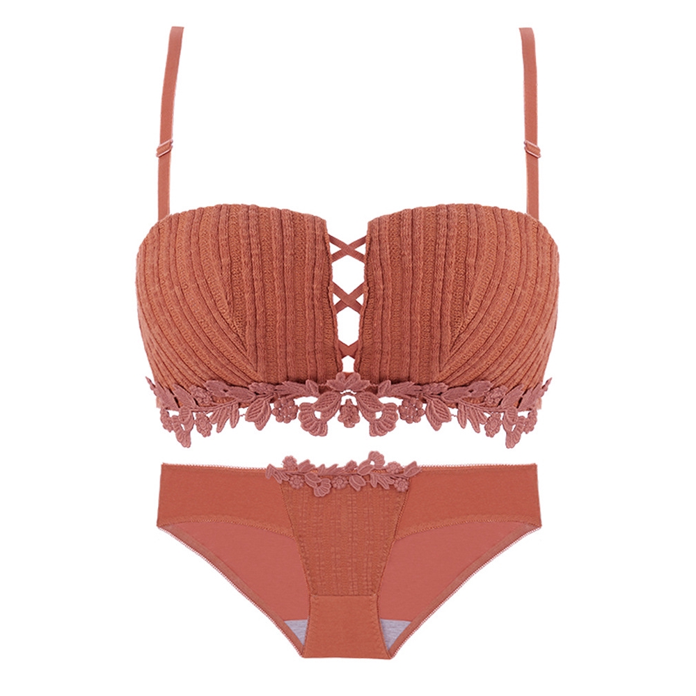 Set áo lót nửa ngực & quần lót nữ phối ren thêu gợi cảm | BigBuy360 - bigbuy360.vn