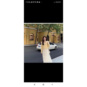 🥀ORDER🥀KÈM ẢNH THẬT🥀 Áo cardigan len vàng dáng croptop (ảnh thật ib shop ạ)