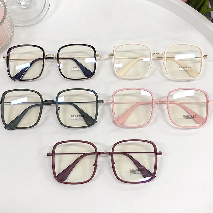 Kính mát tr90 gọng vuông cỡ lớn chống ánh sáng xanh cao cấp dành cho nữ