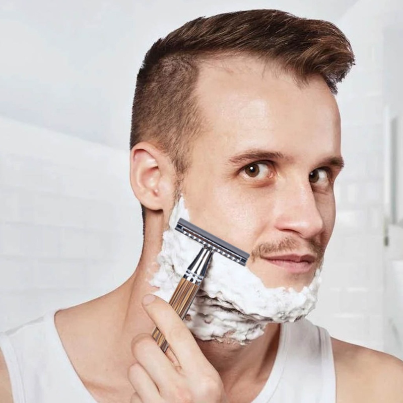 Dao Cạo Râu Với Đầu Cọ Làm Sạch Tiện Dụng Cho Nam YOUYO