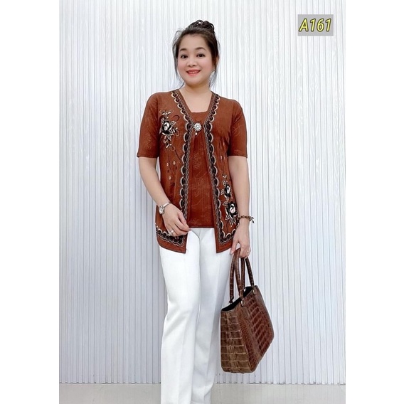 Áo Cho Bà Cho Mẹ 2 Lớp Kiểu Cách Sang Trọng 2 Size 48-75Kg