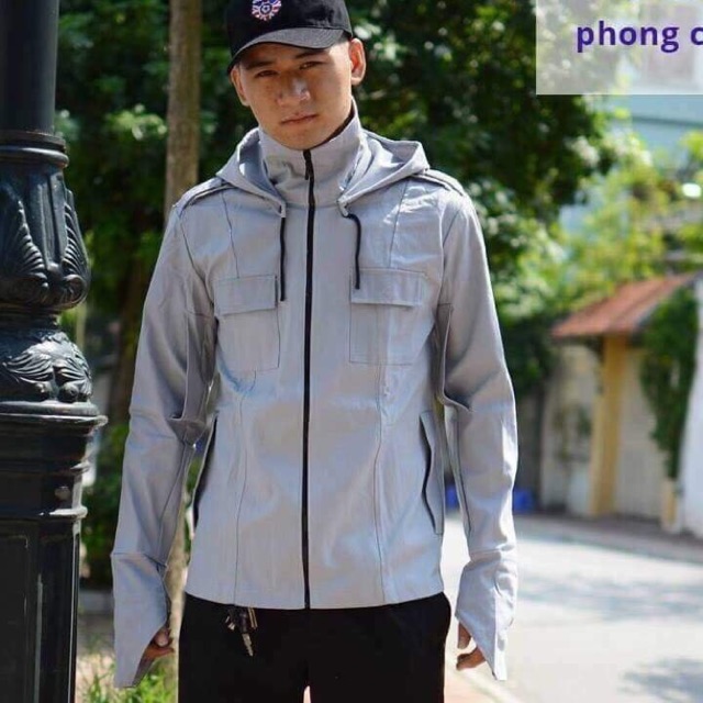 Áo khoác chống nắng kaki nam 2 lớp uniqlo xuất Nhật cao cấp (kèm mũ + ảnh chụp thật)