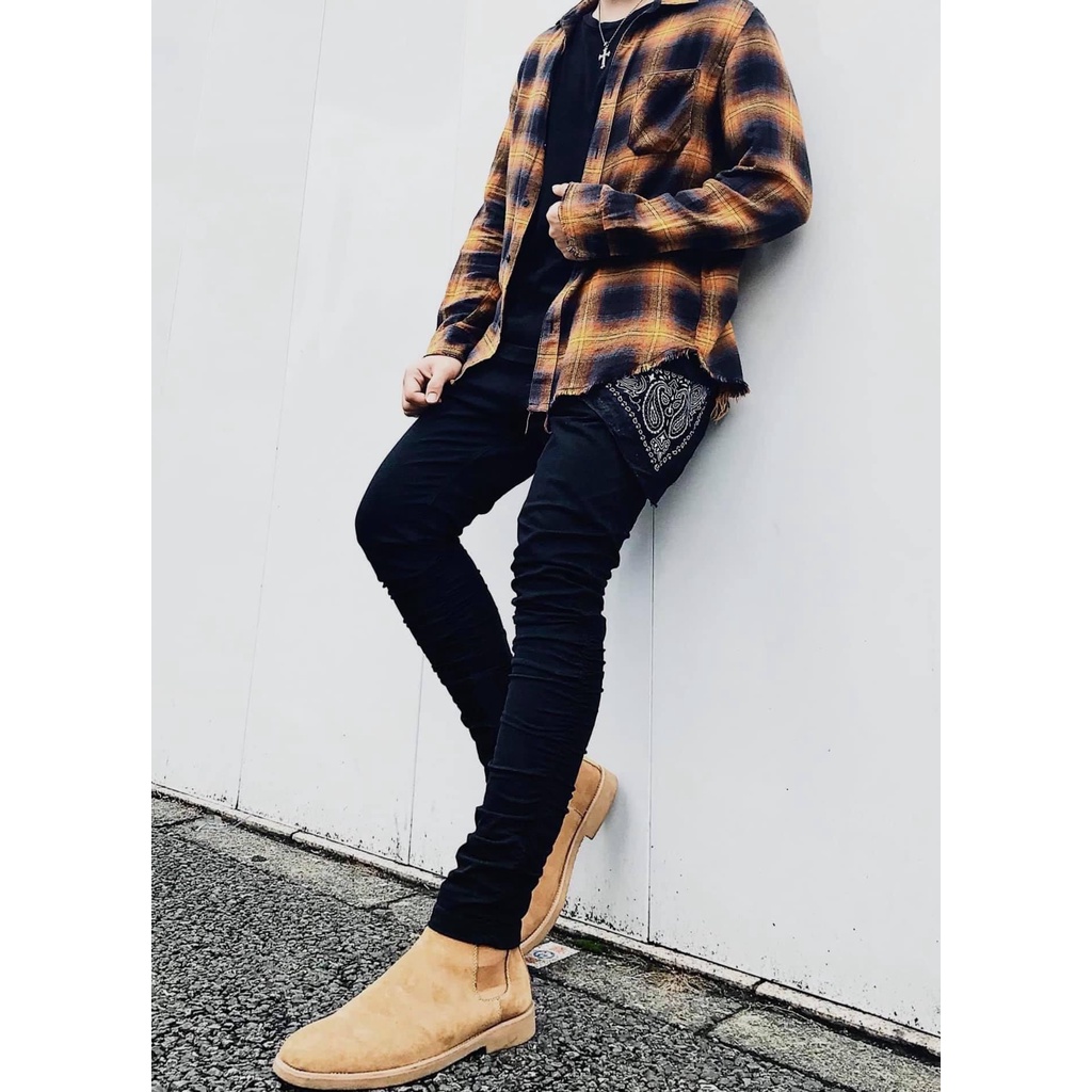 Quần Jean Nam Đen Trơn Phối Boots, Sneaker, Quần Jean Co Dãn, Dáng Skinny, Slim Fit, Bao Đổi/Trả (Cam Kết Ảnh Thật 100%) | BigBuy360 - bigbuy360.vn