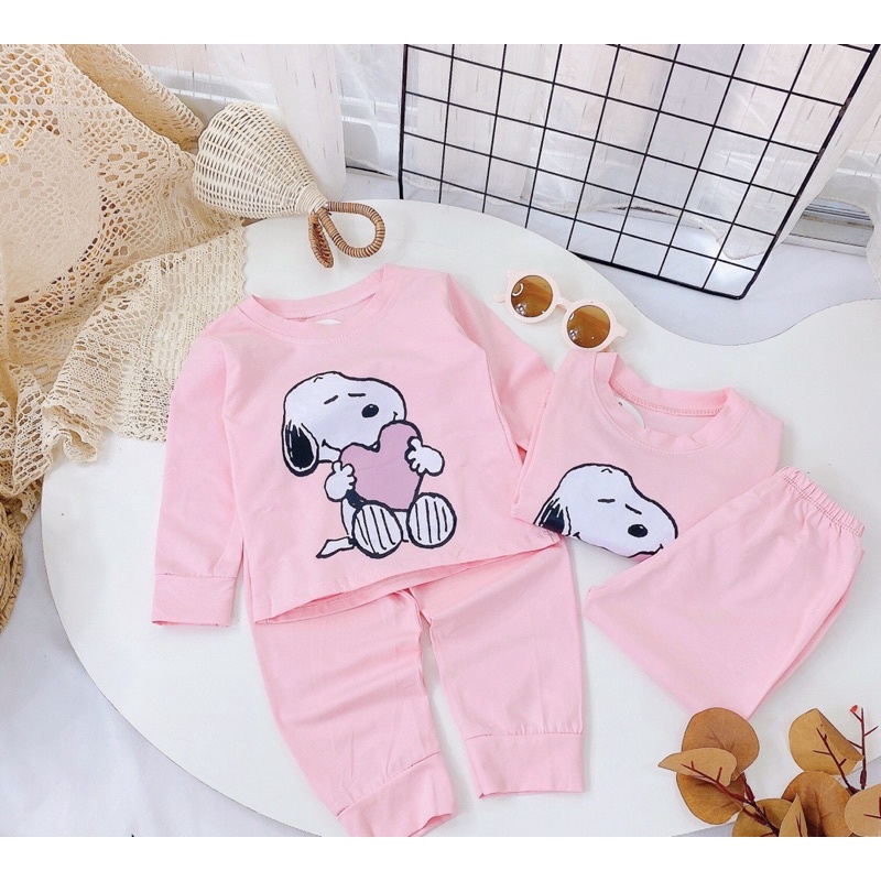 Đồ bộ bé trai bé gái chất cotton tàu loại I siêu hot hit_Quần áo trẻ em thu đông chất cotton tàu loại I