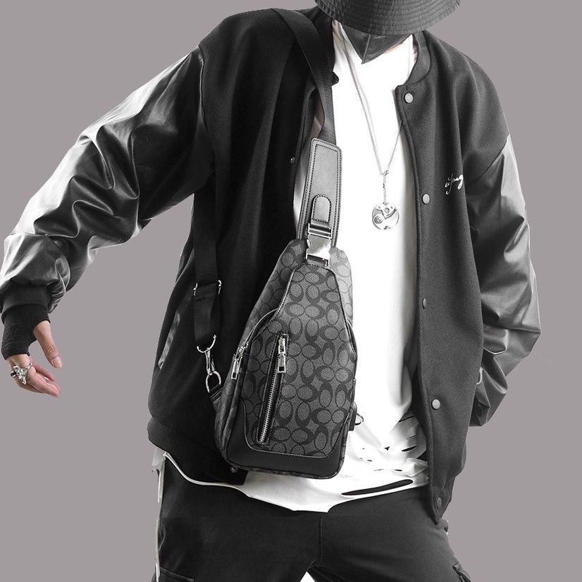 Túi đeo chéo lv nam nữ đẹp RIKY túi bao tử nam nữ phong cách thời trang đeo vai unisex