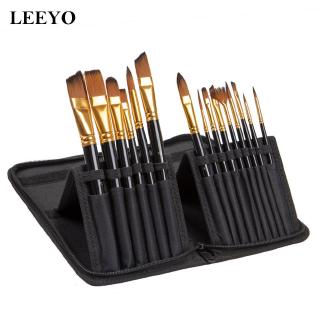 Bộ 15 Cọ Vẽ Tranh Màu Nước Kèm Túi Đựng