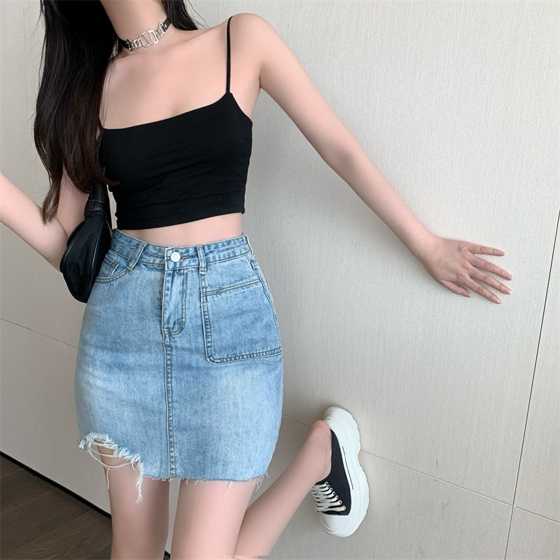 Chân váy jean nữ Emilyshop ulzzang