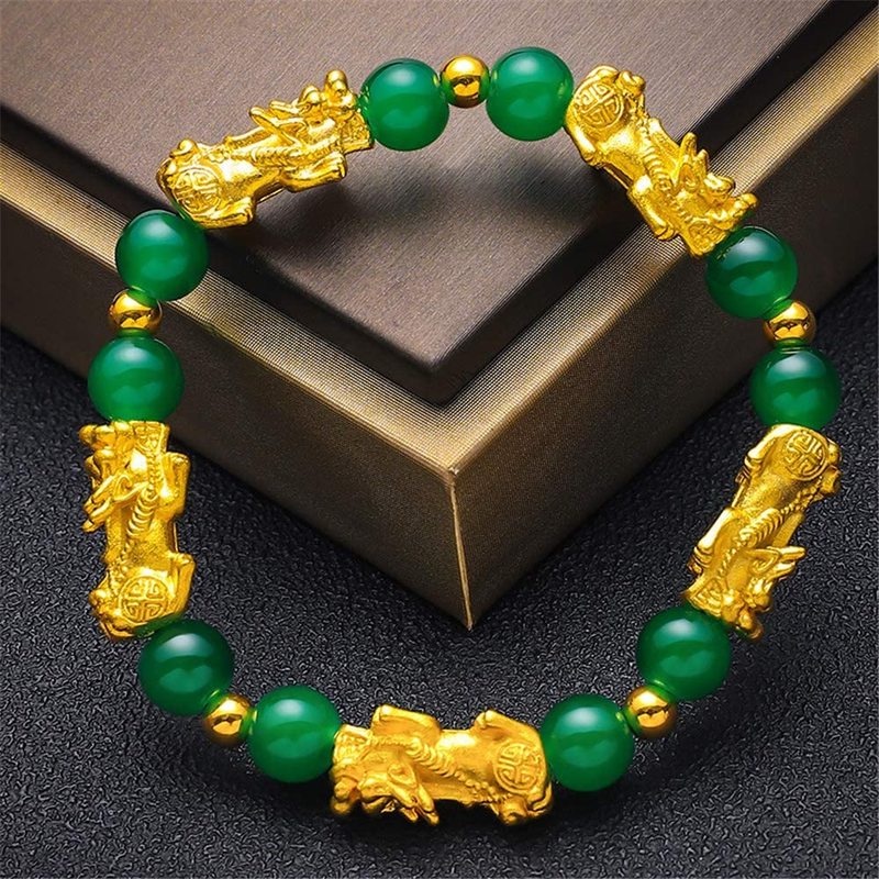 Vòng Đeo Tay Đá Obsidian May Mắn Phong Thủy Trung Hoa