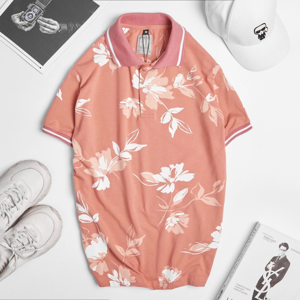 [Form rộng > 90kg] Áo thun Polo nam GAP 7M in họa tiết, chất vải Cotton lụa mềm mịn, chuẩn form basic - POLO4MAN CODE 6