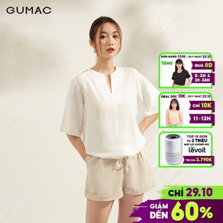 Áo nữ thiết kế xẻ V tay loe AA1159 GUMAC