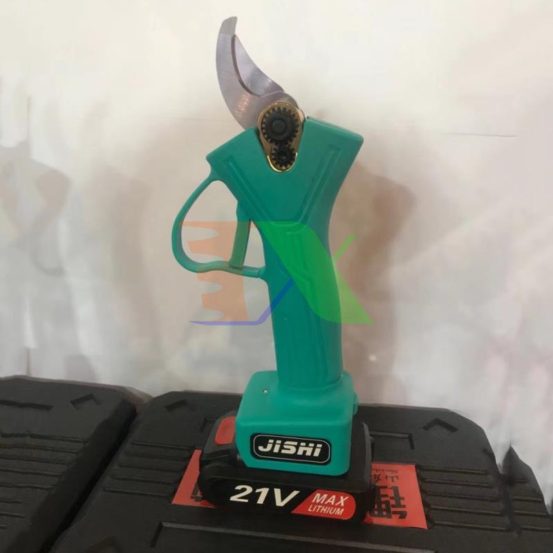 Kéo điện cắt tỉa cành cây JISHI-25 21V, Kìm điện tỉa cây, Kéo điện pin Lithium, Cỡ 25mm