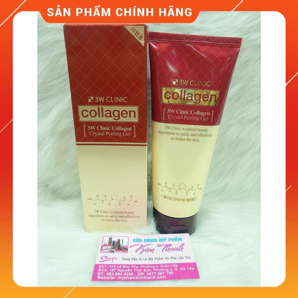 Gel tẩy da chết collagen 3W CLINIC Collagen Crystal Peeling Gel 180ml