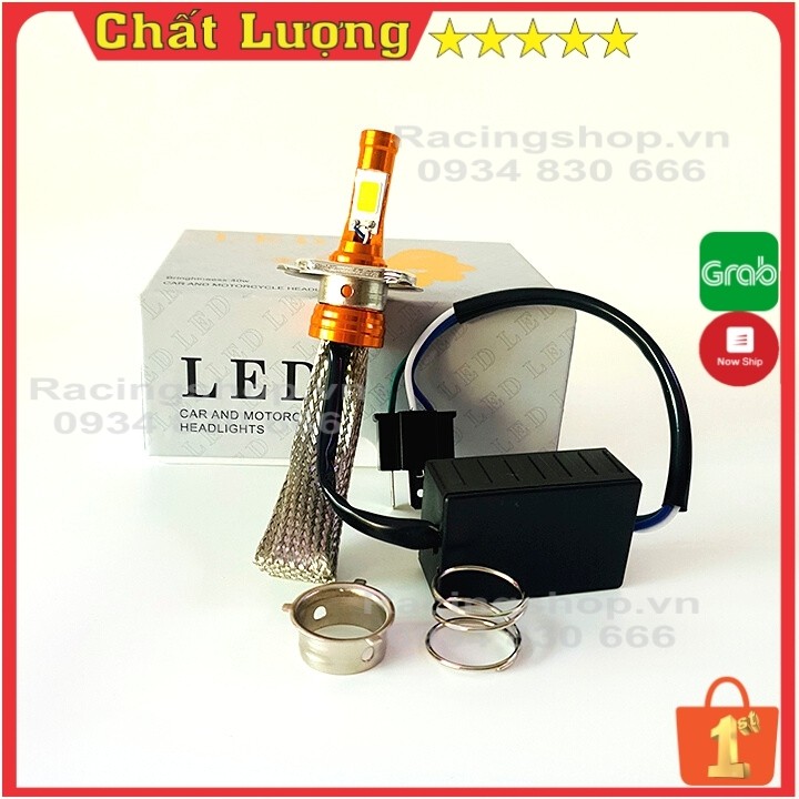 Đèn Pha Led Xe Máy LEDVNRACING.COM Đèn Pha Trợ Sáng 🔥 CYT Loại 1 🔥 2 TIM LED H4 & M5 🔥  -  (GIÁ 1 BÓNG) - Chất lượng cao