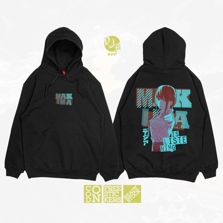 Áo hoodie MAKIMA IS LISTENING CHAINSAW MAN đẹp siêu ngầu giá rẻ nhất | AOT STORE