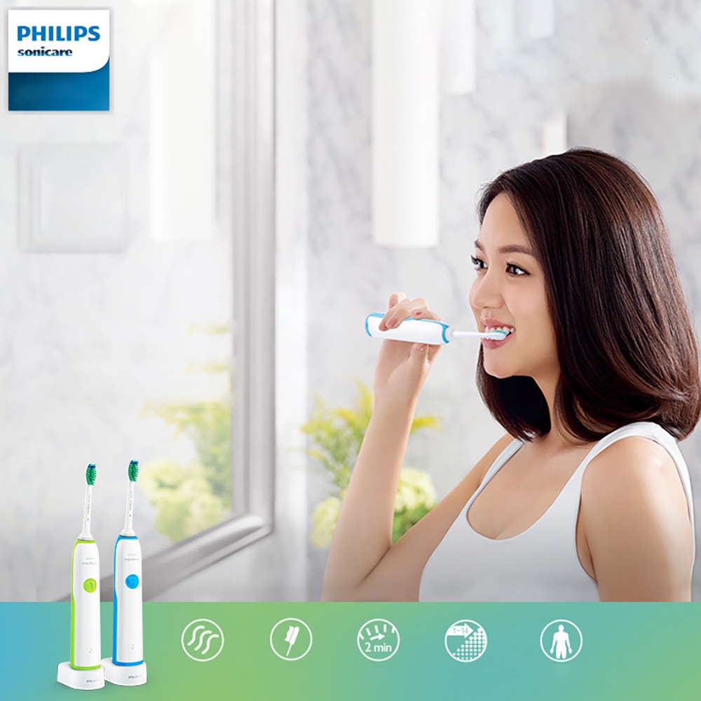 Bàn chải đánh răng, bàn chải đánh răng điện Philips tự động Soniccare 6 chế độ siêu sạch chống nước an toàn hiệu quả