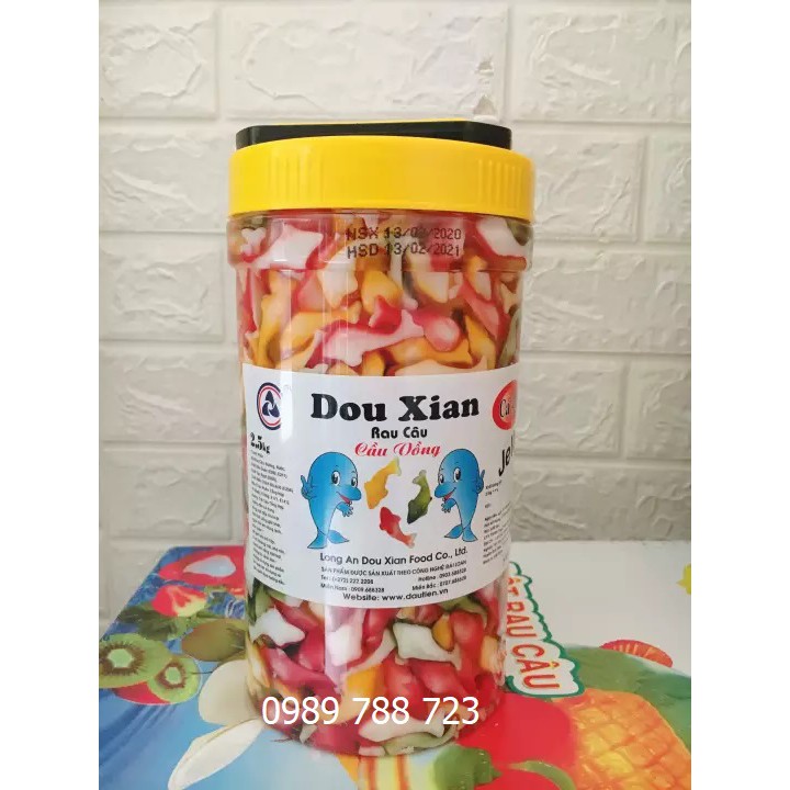 Thạch cá heo nhiều màu Hàng Huy (Duo Xian) hộp 2,5kg chuyên dùng pha món trà chanh con cá