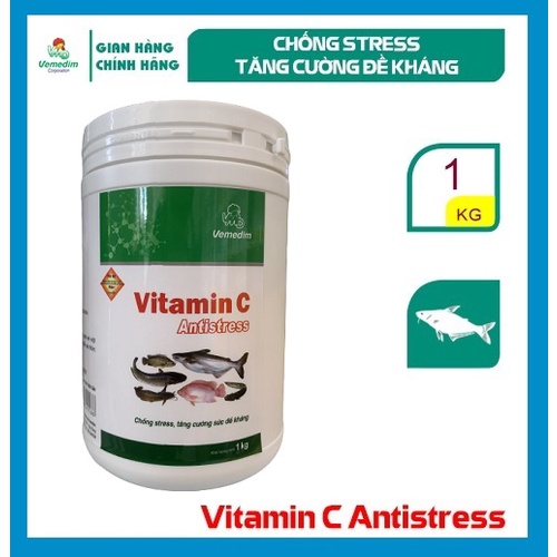 Vemedim Vitamin C Antistress cá, tăng sức đề kháng, chống stress cho cá, lon 1kg